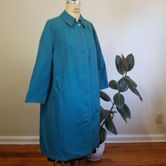 Teal Fleet Street Trenchcoat - Picture 1 of 7